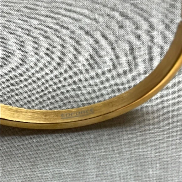 Gold Plated Bracelet for Women with Cubic Zirconia Stones Stainless Steel - Picture 3 of 9